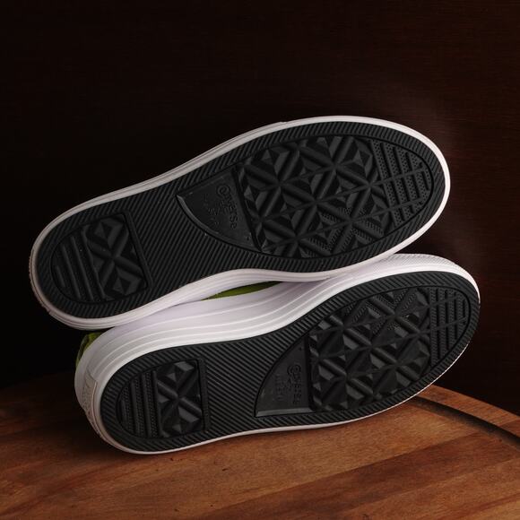 Converse Sneakers Womens SZ 9 Neon Green Move Platform Low Lace Up Casual Shoes - Picture 9 of 13